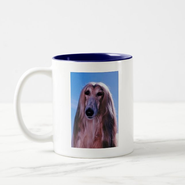De Café Em Dois Tons Caneca do galgo afegão (Esquerda)