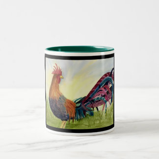 De Café Em Dois Tons Caneca do galo do conto da fantasia