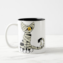 De Café Em Dois Tons Caneca do gato da mamã do Dia das Bruxas