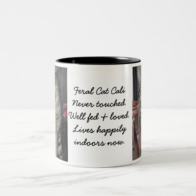 De Café Em Dois Tons Caneca do gato do jardim (Centro)