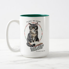 De Café Em Dois Tons Caneca do Gato Erudito Meu Papai O Lendário