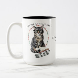 De Café Em Dois Tons Caneca do Gato Erudito Meu Papai O Lendário 