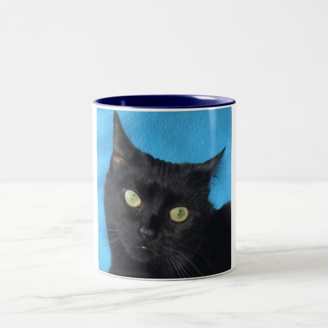 De Café Em Dois Tons Caneca do gato preto (Centro)