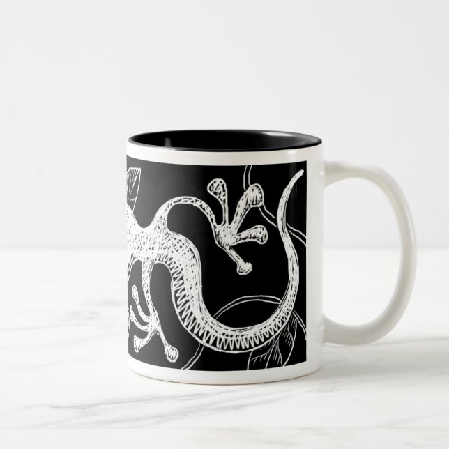 De Café Em Dois Tons Caneca do geco (Direita)