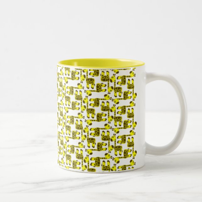 De Café Em Dois Tons Caneca do girafa (Direita)