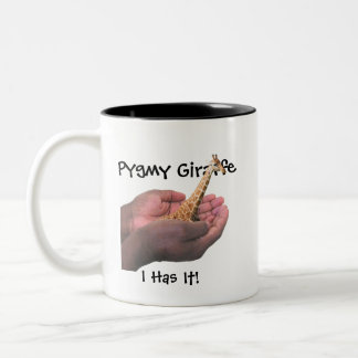 De Café Em Dois Tons Caneca do girafa do pigmeu