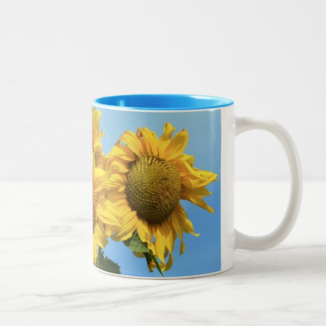 De Café Em Dois Tons Caneca do girassol (Direita)