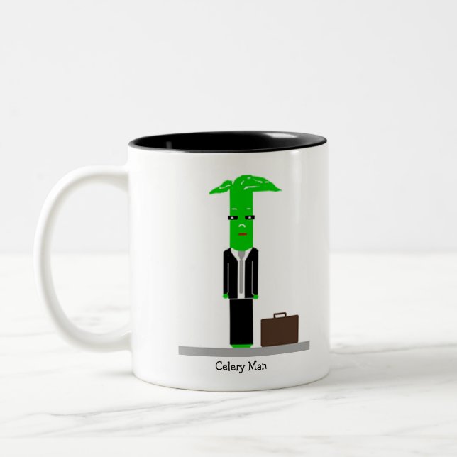 De Café Em Dois Tons Caneca do homem do aipo (Esquerda)