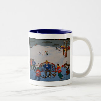 De Café Em Dois Tons Caneca do hóquei
