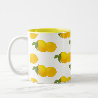 De Café Em Dois Tons Caneca do impressão do limão