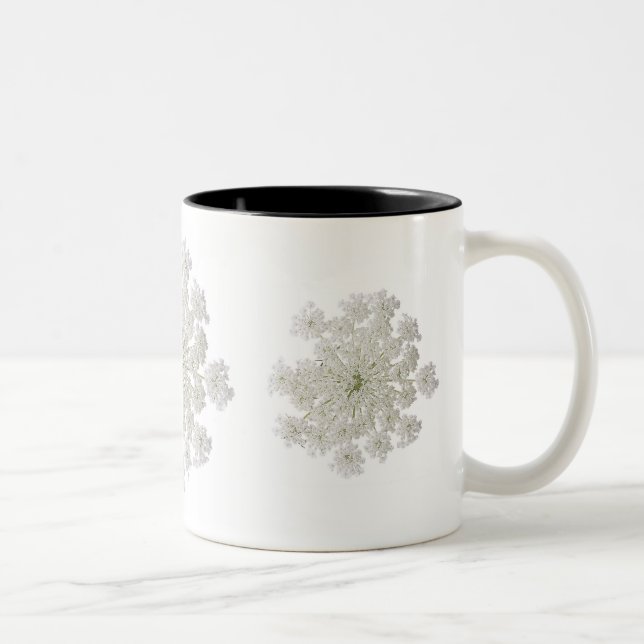 De Café Em Dois Tons Caneca do laço da rainha Anne (Direita)