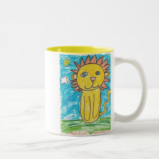 De Café Em Dois Tons Caneca do leão
