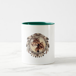 De Café Em Dois Tons caneca do lobo