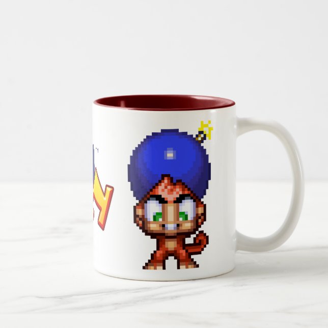 De Café Em Dois Tons Caneca do macaco da bomba (Direita)