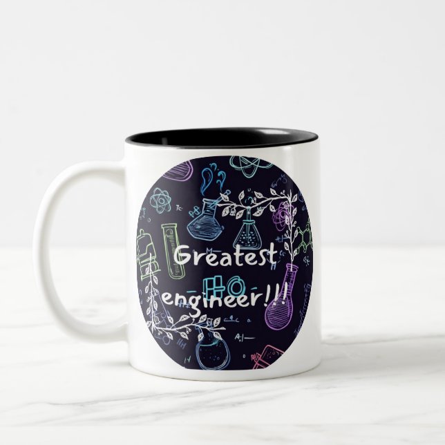 De Café Em Dois Tons caneca do maior engenheiro (Esquerda)