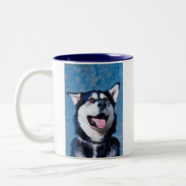 De Café Em Dois Tons Caneca do Malamute do Alasca (Esquerda)