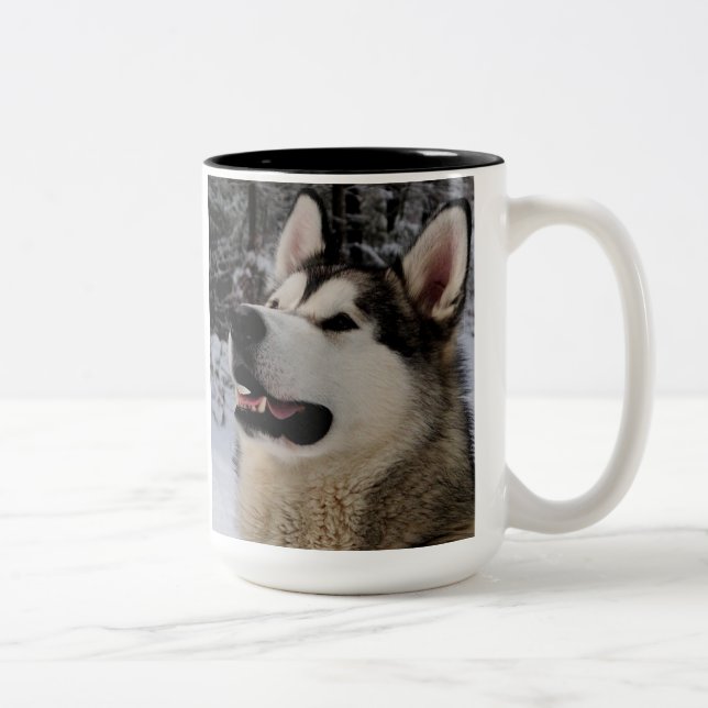 De Café Em Dois Tons Caneca do Malamute do Alasca (Direita)