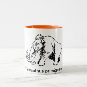 De Café Em Dois Tons Caneca do Mammoth Woolly (nome científico)