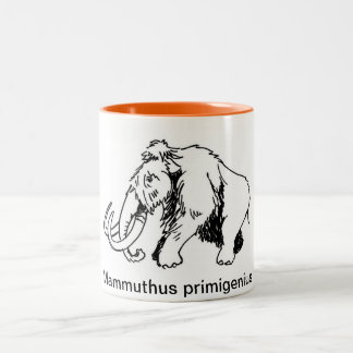 De Café Em Dois Tons Caneca do Mammoth Woolly (nome científico)