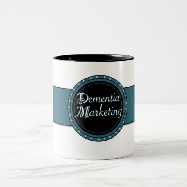 De Café Em Dois Tons Caneca do marketing da demência (Centro)