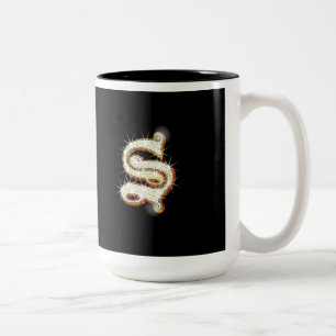 De Café Em Dois Tons Caneca do monograma da letra S