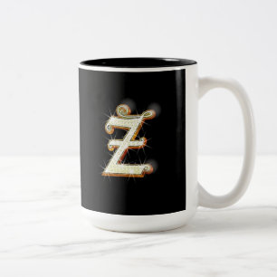 De Café Em Dois Tons Caneca do monograma da letra Z