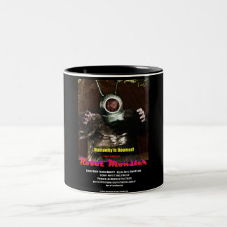 De Café Em Dois Tons Caneca do monstro do robô
