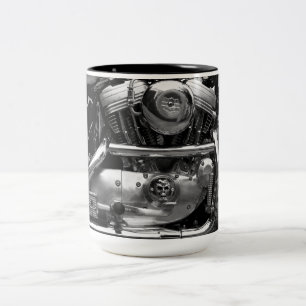 De Café Em Dois Tons Caneca do motor do velomotor