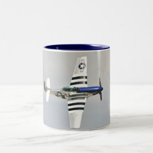 De Café Em Dois Tons Caneca do mustang P-51