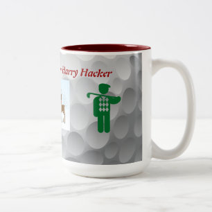 De Café Em Dois Tons Caneca do Natal do golfe