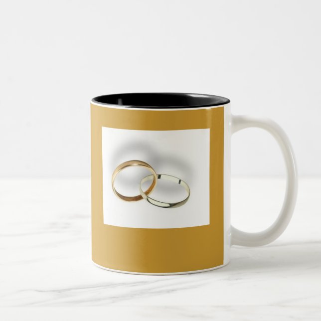 De Café Em Dois Tons Caneca do Newlywed (Direita)