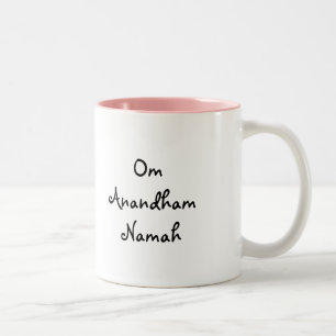 De Café Em Dois Tons Caneca do OM Anandham Namah-