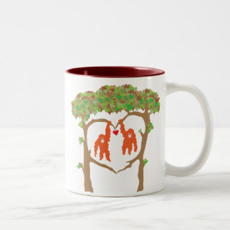 De Café Em Dois Tons Caneca do orangotango
