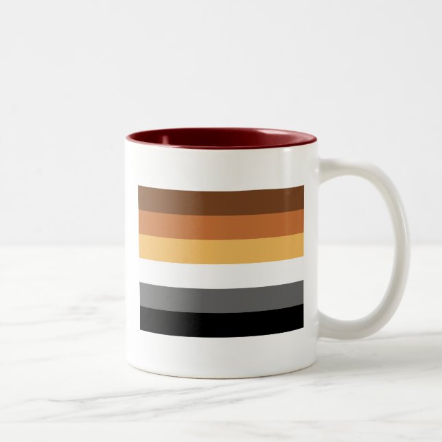 De Café Em Dois Tons Caneca do orgulho do urso (Direita)