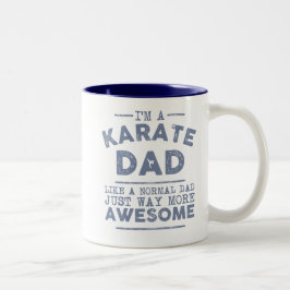 De Café Em Dois Tons Caneca do pai do karaté (azul)