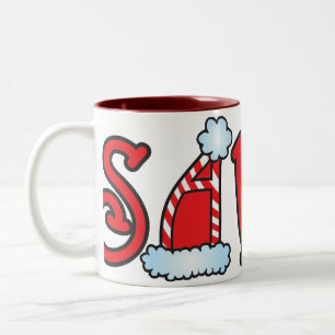 De Café Em Dois Tons Caneca do papai noel do divertimento!