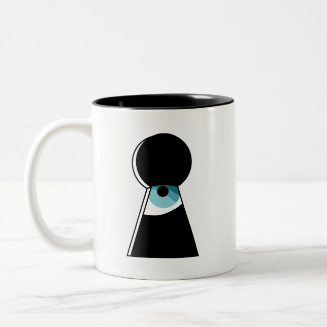 De Café Em Dois Tons Caneca do partido da espionagem (Esquerda)
