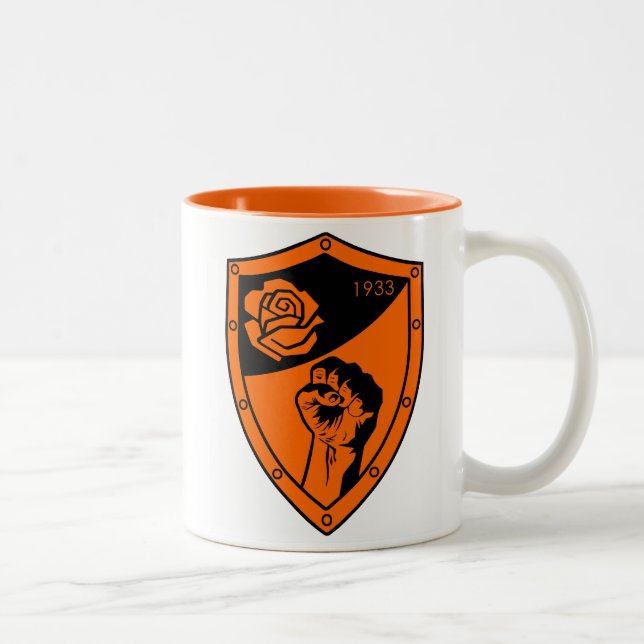 De Café Em Dois Tons Caneca do partido do progresso (Direita)