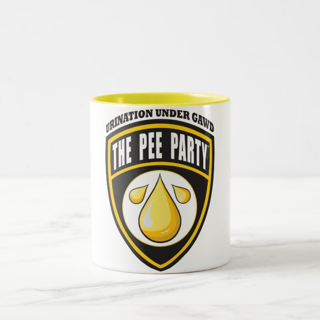 De Café Em Dois Tons Caneca do partido do xixi (Centro)