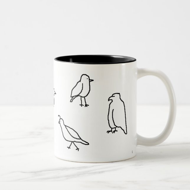 De Café Em Dois Tons Caneca do passarinho (Direita)