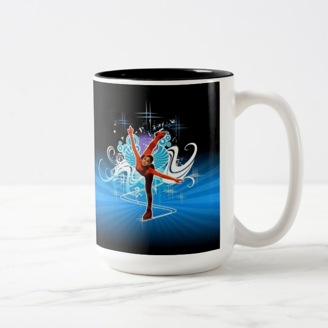 De Café Em Dois Tons Caneca do patinagem artística (Direita)