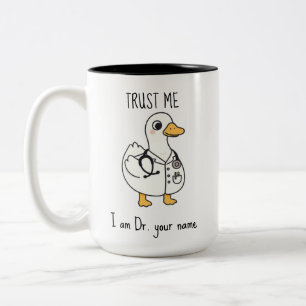De Café Em Dois Tons Caneca do Pato Médico Personalizada