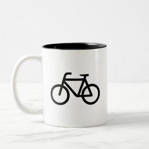 De Café Em Dois Tons Caneca do pictograma da "bicicleta"