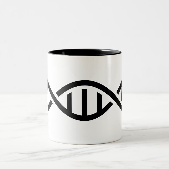 De Café Em Dois Tons Caneca do pictograma do ADN (Centro)