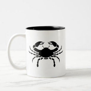 De Café Em Dois Tons Caneca do pictograma do zodíaco do cancer