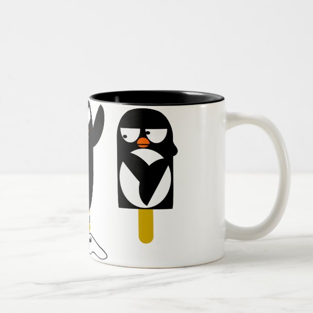 De Café Em Dois Tons caneca do pinguim (Direita)