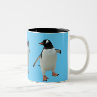 De Café Em Dois Tons Caneca do pinguim da dança