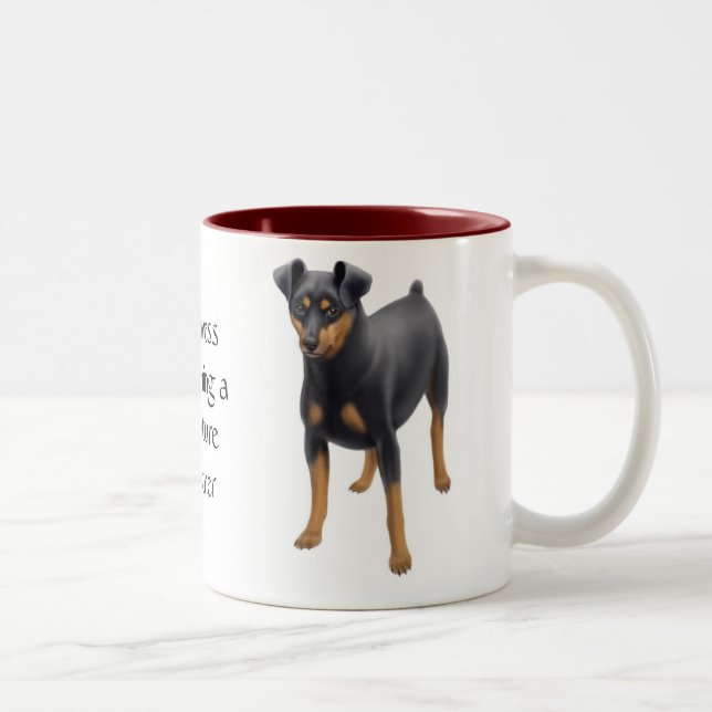 De Café Em Dois Tons Caneca do Pinscher diminuto (Direita)