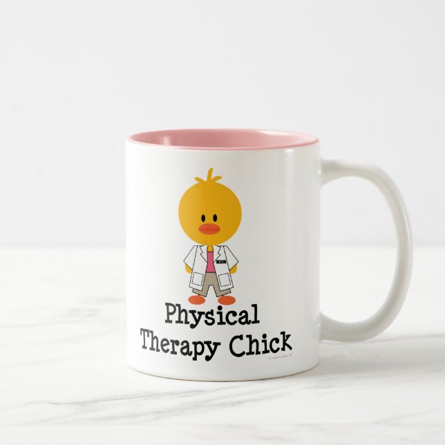 De Café Em Dois Tons Caneca do pintinho da fisioterapia (Direita)