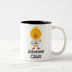 De Café Em Dois Tons Caneca do pintinho do advogado